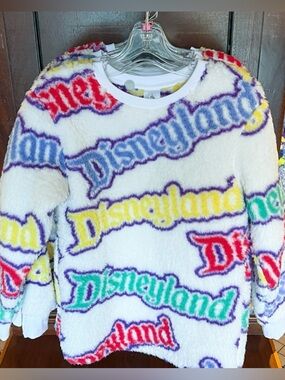 Disneyland Sherpa Fleece Sweater - EUC